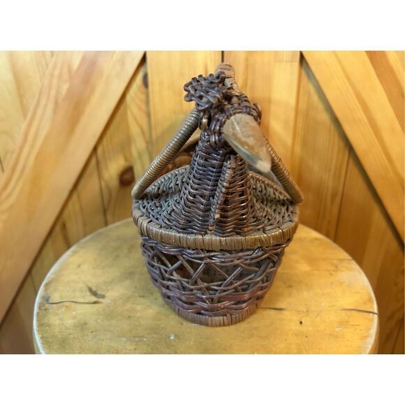 Hand Woven Rooster Basket Vintage Farmhouse Style, Perfect Rustic Home Decor(856 - Picture 2 of 11